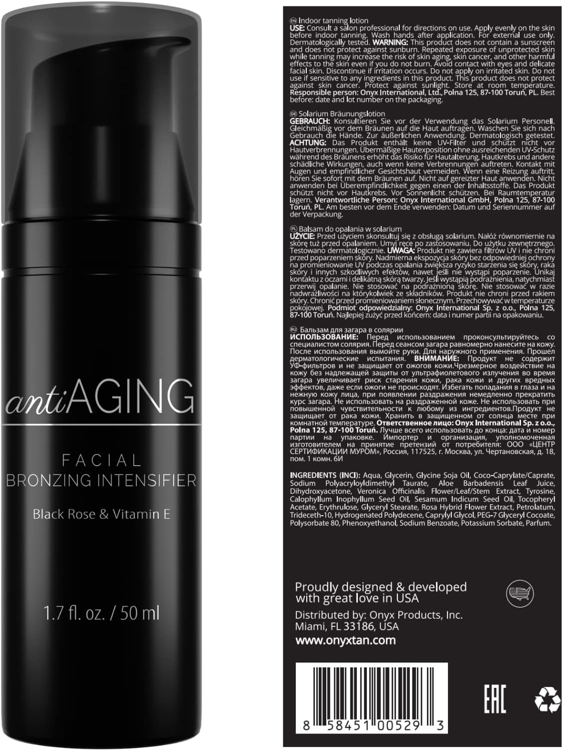 Anti-Aging - Sunbed Tanning Lotion for Face and Neckline
